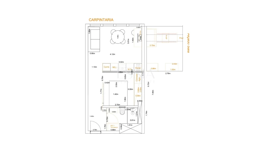 Apartamento T0 para Venda em Cedofeita, Santo Ildefonso, Sé, Miragaia, São Nicolau e Vitória Planta 1