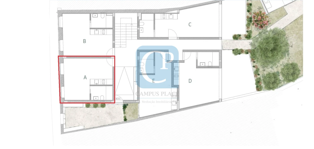 Apartamento T0 para Venda em Matosinhos e Leça da Palmeira Planta 1