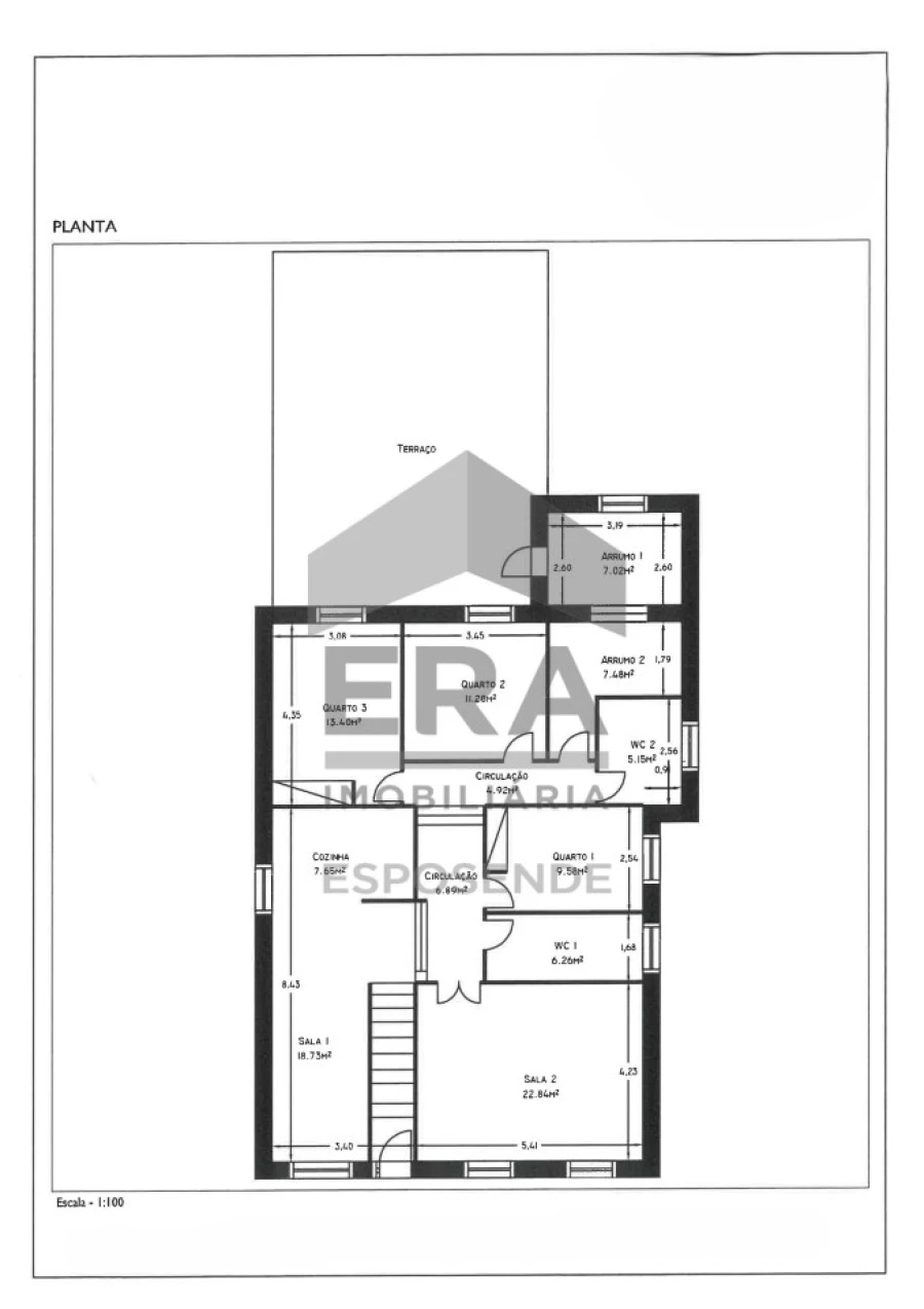 Apartamento T3 para Venda em Palmeira de Faro e Curvos Planta 1