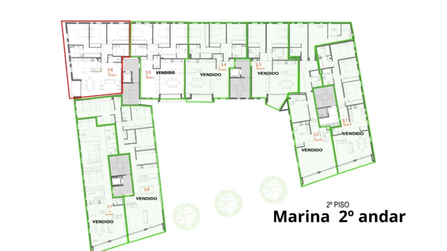 Apartamento T3 para Venda em Santa Maria Maior e Monserrate e Meadela Planta 2