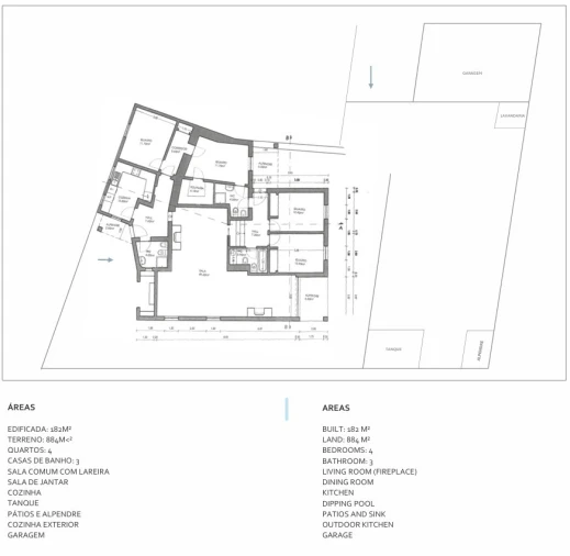 Quinta T4 para Venda em Vau Planta 1