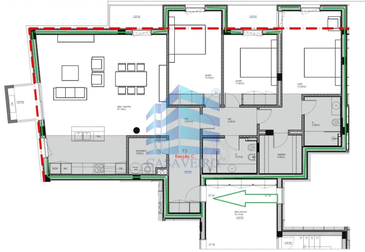 Apartamento T3 para Venda em São Bernardo Foto 20