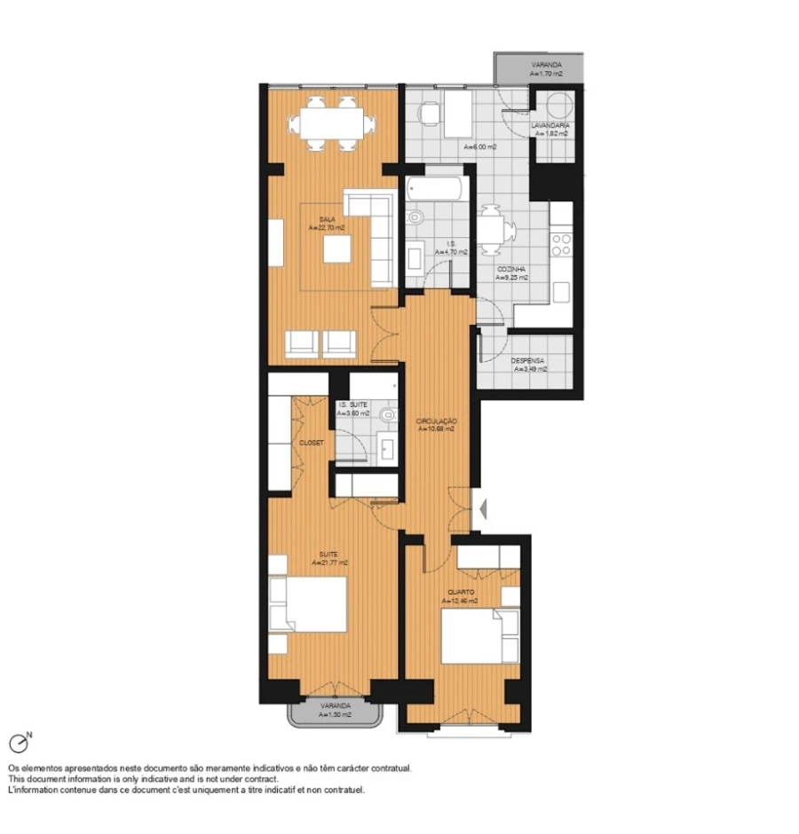 Apartamento T2 para Venda em Arroios Planta 1
