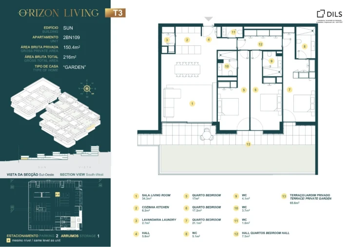 Apartamento T2 para Venda em Gondomar (São Cosme), Valbom e Jovim Planta 1
