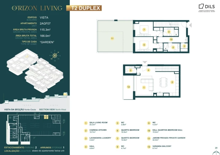 Apartamento T2 para Venda em Gondomar (São Cosme), Valbom e Jovim Planta 1
