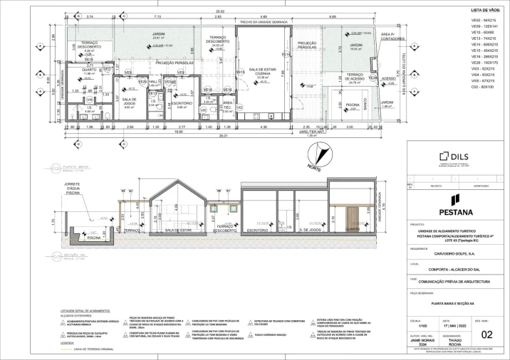Moradia T3 para Venda em Comporta Planta 1
