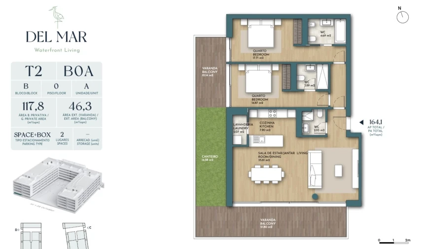 Apartamento T2 para Venda em Olhão Planta 1