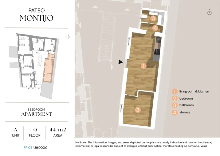 Apartamento T1 para Venda em Montijo e Afonsoeiro Planta 1