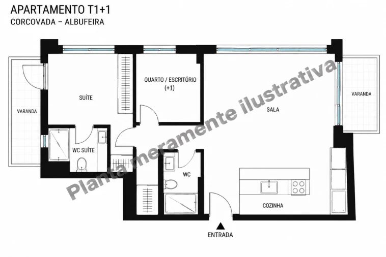 Apartamento T1 para Venda em Albufeira e Olhos de Água Planta 1
