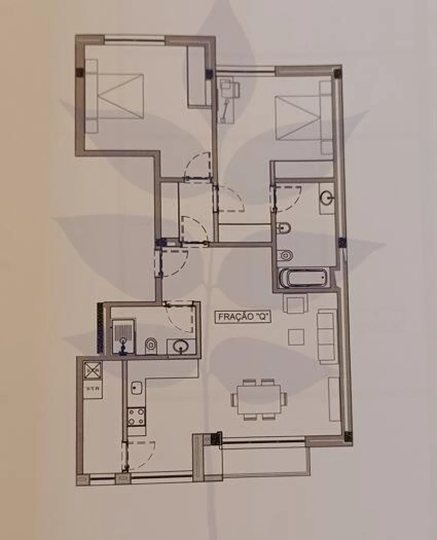 Apartamento T2 para Arrendamento em São Vitor (Braga) Planta 1