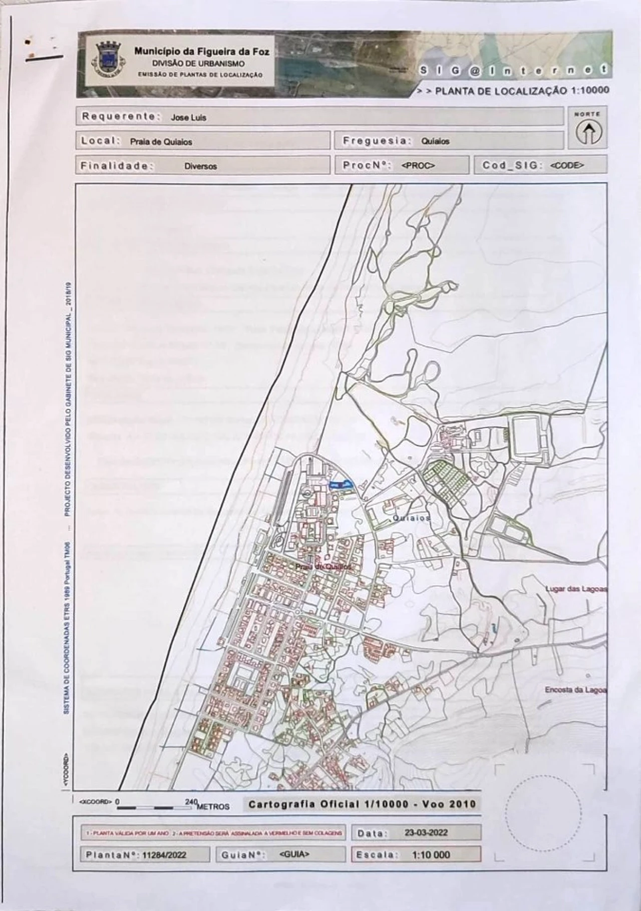 Terreno para Venda em Quiaios Planta 2