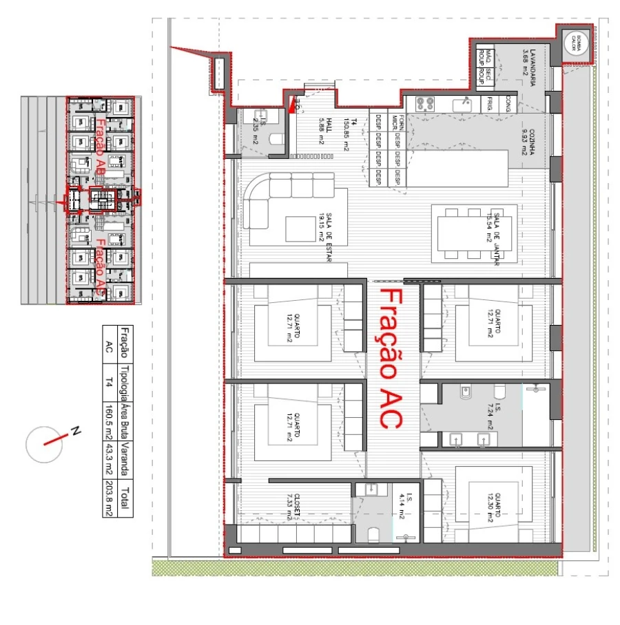Apartamento T4 para Venda em Vila Nova de Famalicão e Calendário Foto 14