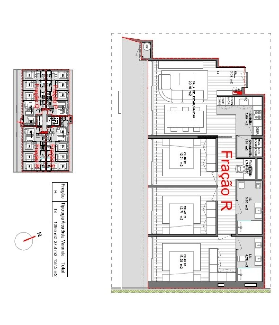 Apartamento T3 para Venda em Vila Nova de Famalicão e Calendário Foto 14