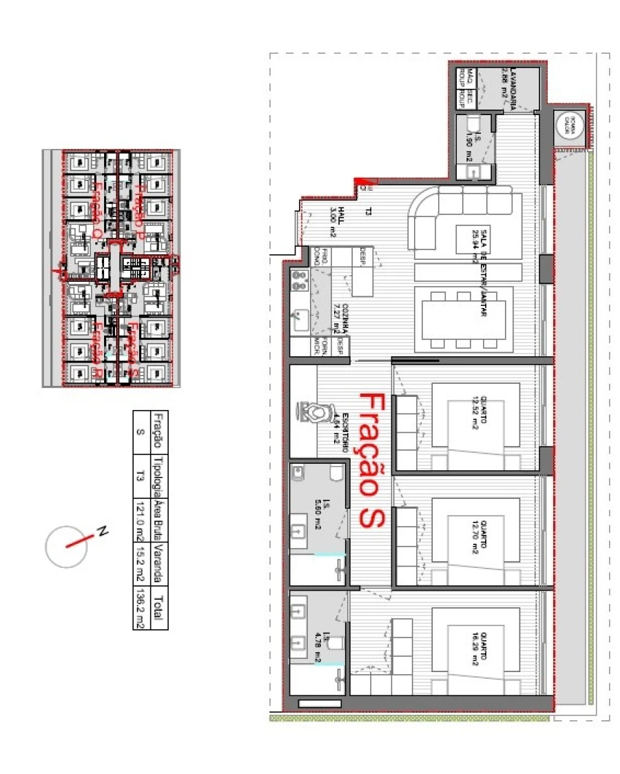 Apartamento T3 para Venda em Vila Nova de Famalicão e Calendário Foto 14