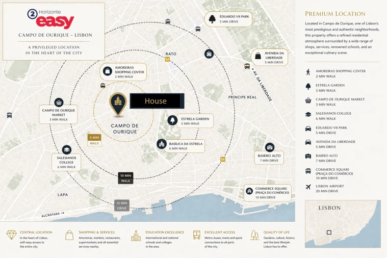 Moradia T4 para Arrendamento em Campo de Ourique Foto 38