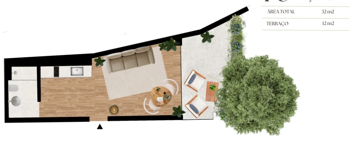 Apartamento T0 para Venda em Matosinhos e Leça da Palmeira Planta 1