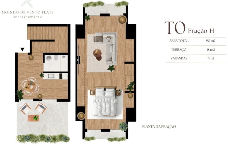 Apartamento T0 para Venda em Matosinhos e Leça da Palmeira Planta 2
