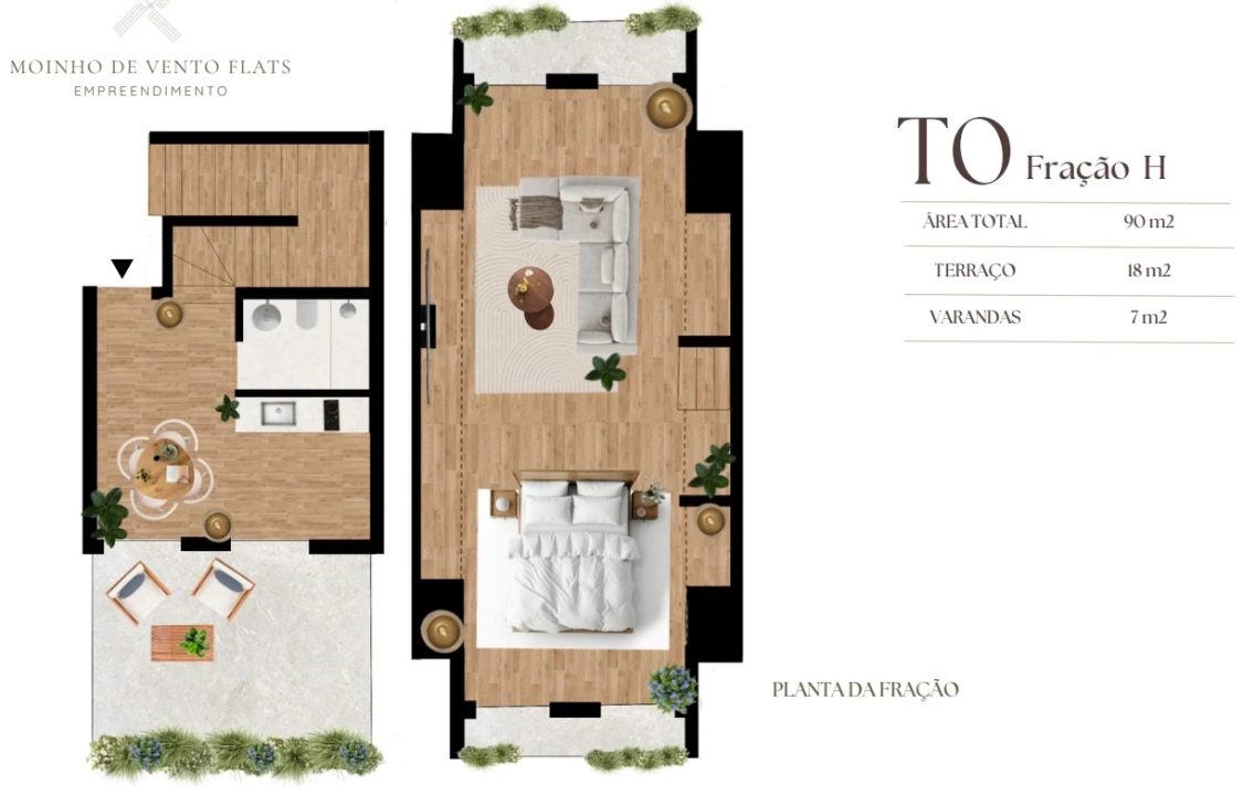 Apartamento T0 para Venda em Matosinhos e Leça da Palmeira Planta 2
