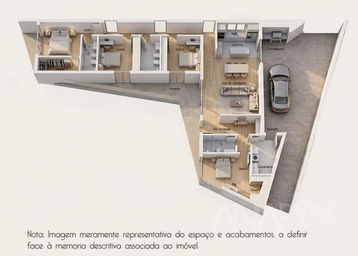 Moradia T4 para Venda em Barreiros e Cepões Planta 1