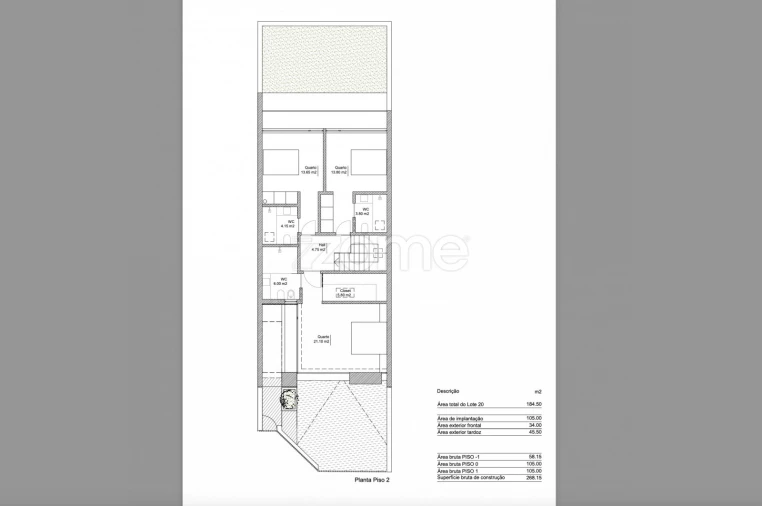 Moradia T3 para Venda em Fânzeres e São Pedro da Cova Planta 3