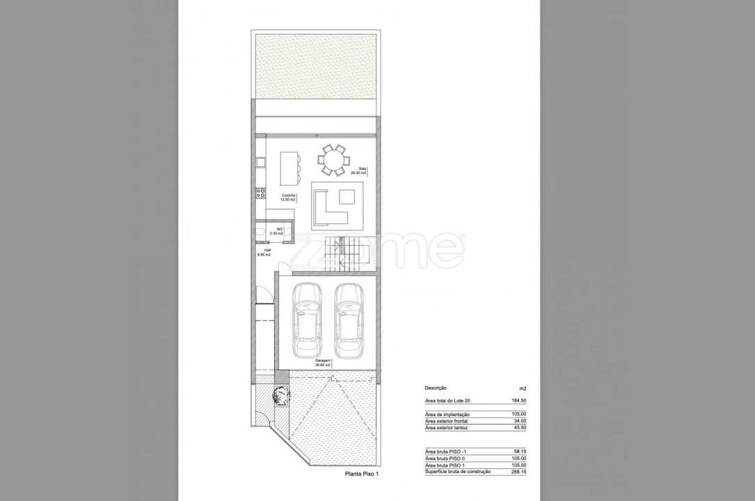Moradia T3 para Venda em Fânzeres e São Pedro da Cova Planta 2