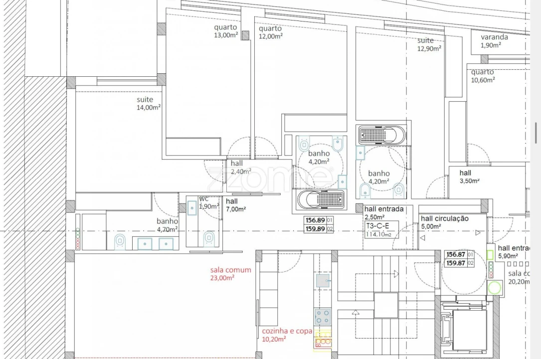 Apartamento T3 para Venda em Rio Tinto Planta 2