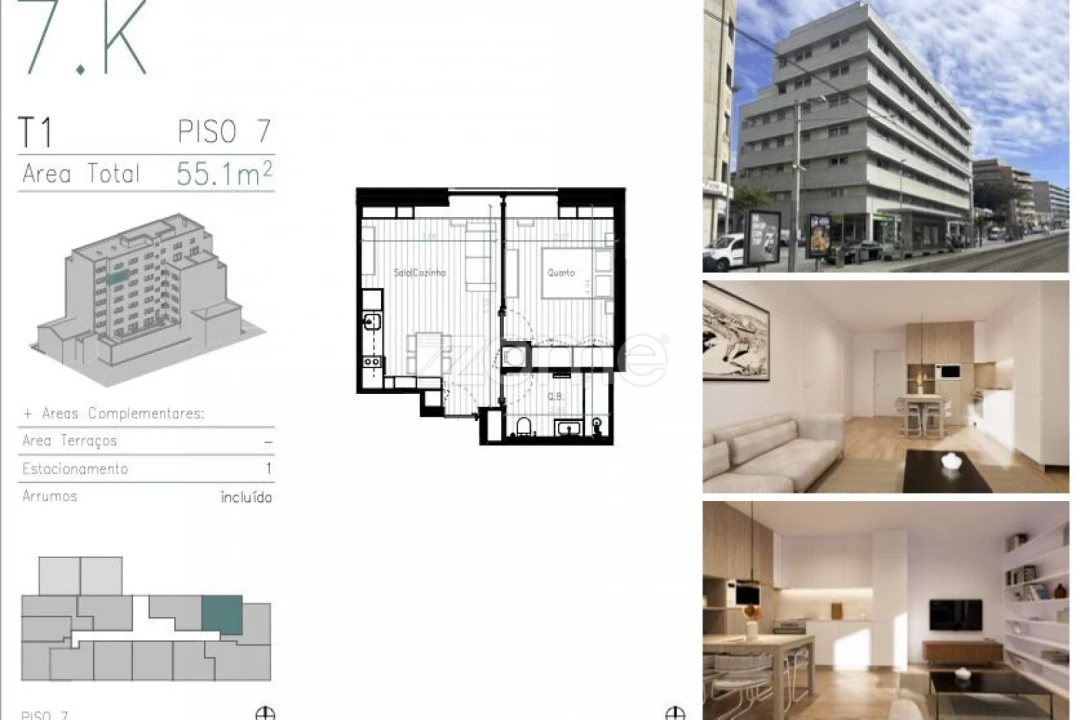 Apartamento T1 para Venda em Matosinhos e Leça da Palmeira Foto 8