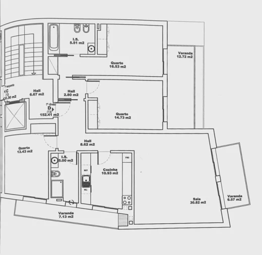 Apartamento T3 para Venda em Nazare Planta 1