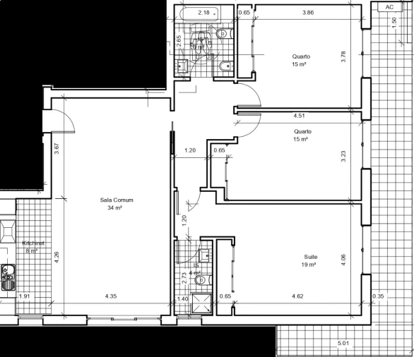 Apartamento T3 para Venda em Santo António dos Cavaleiros e Frielas Planta 1