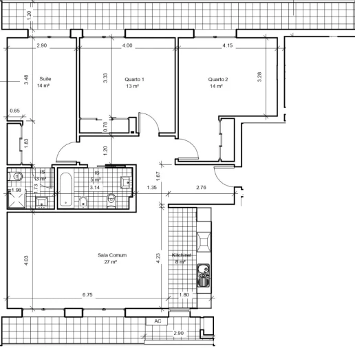 Apartamento T3 para Venda em Santo António dos Cavaleiros e Frielas Planta 1