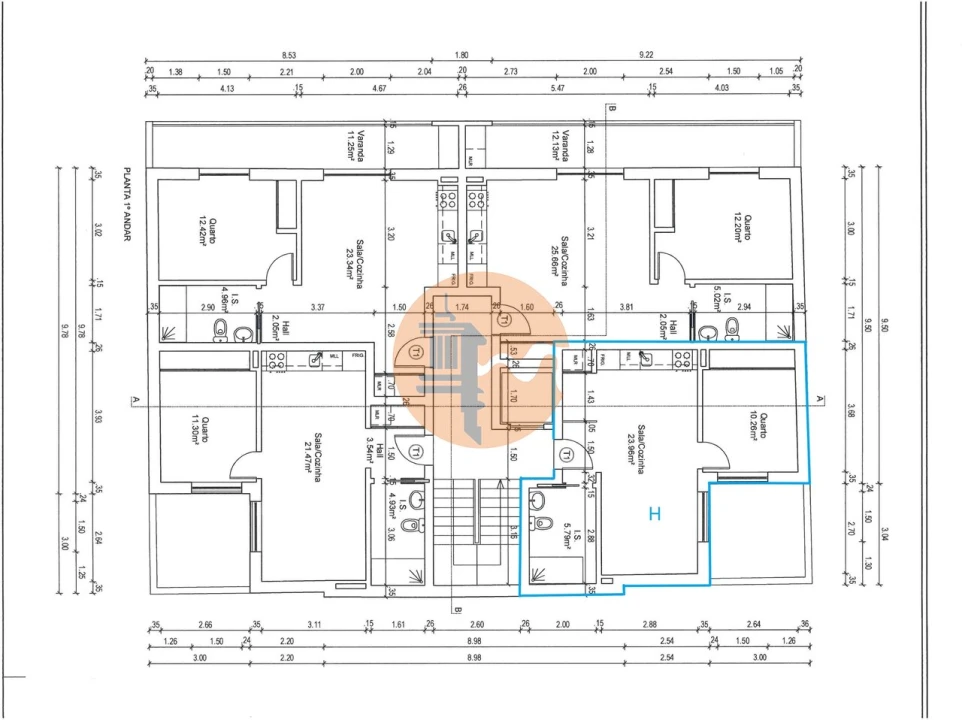 Apartamento T1 para Venda em Vila Real de Santo Antonio Foto 12
