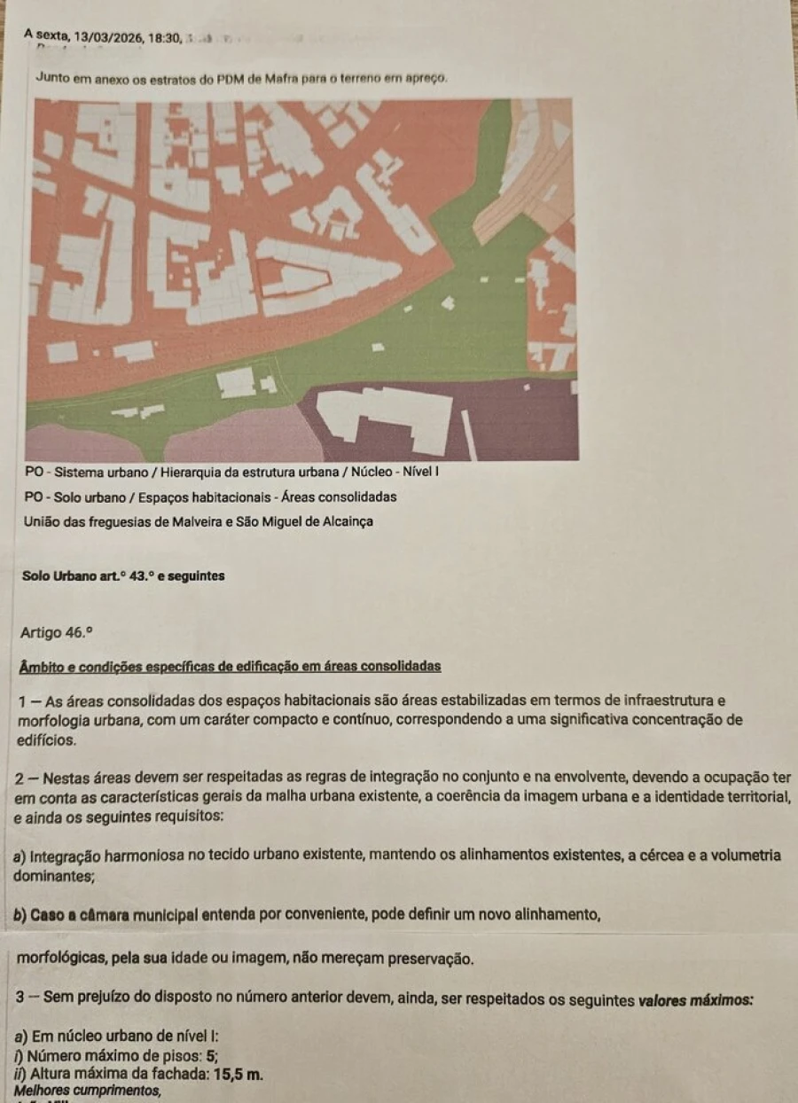 Terreno para Venda em Malveira e São Miguel de Alcainça Foto 9