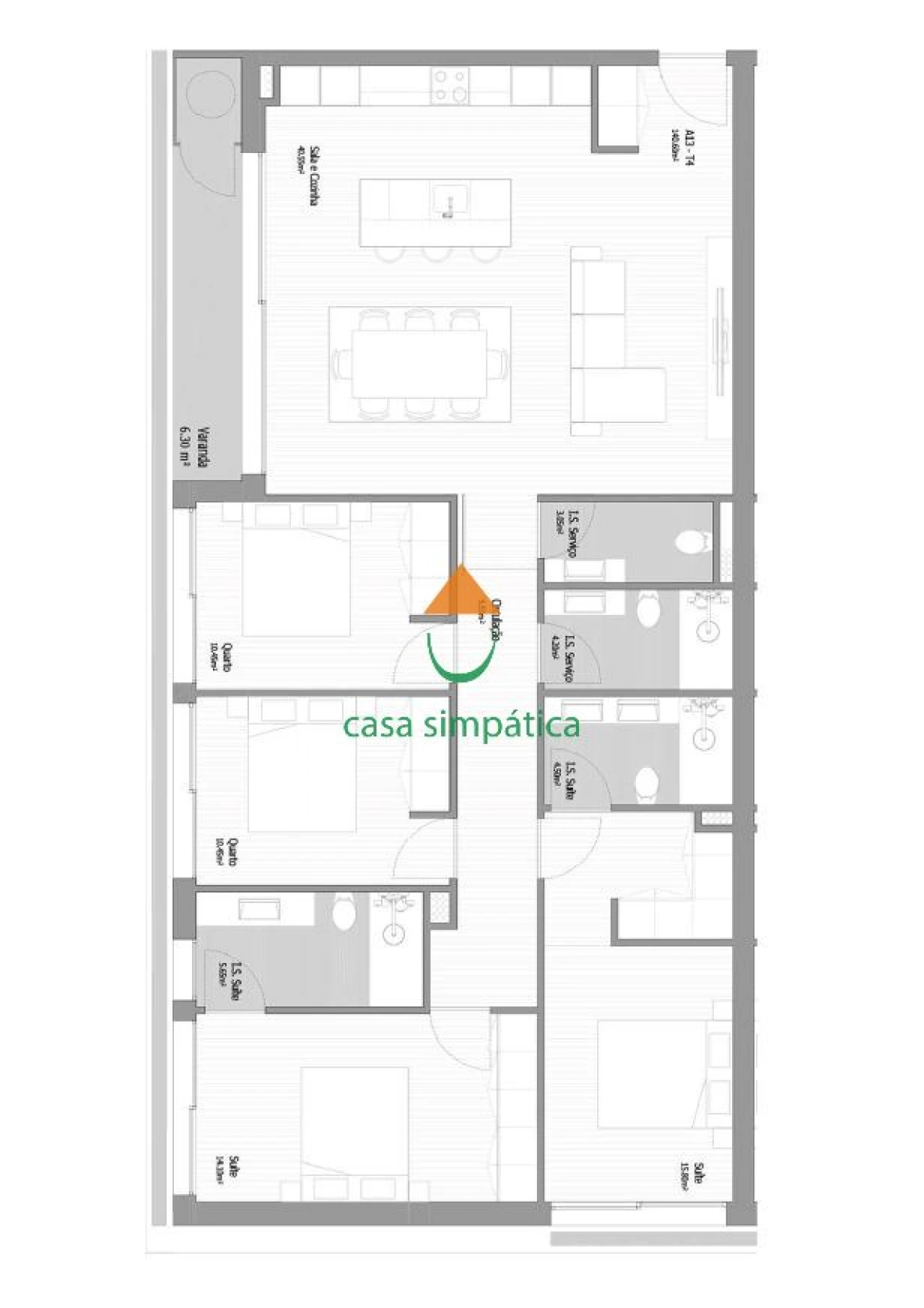 Apartamento T4 para Venda em Fânzeres e São Pedro da Cova Foto 15