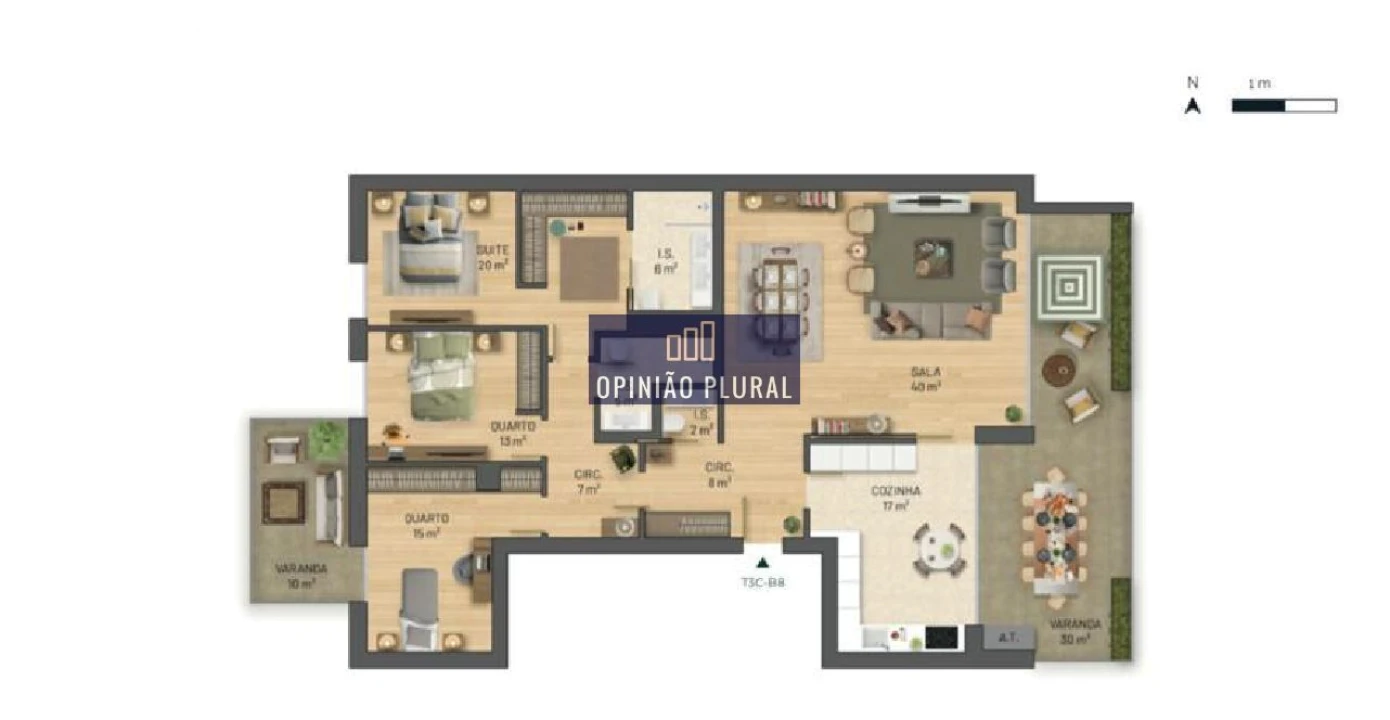 Apartamento T3 para Venda em Santa Marinha e São Pedro da Afurada Foto 16