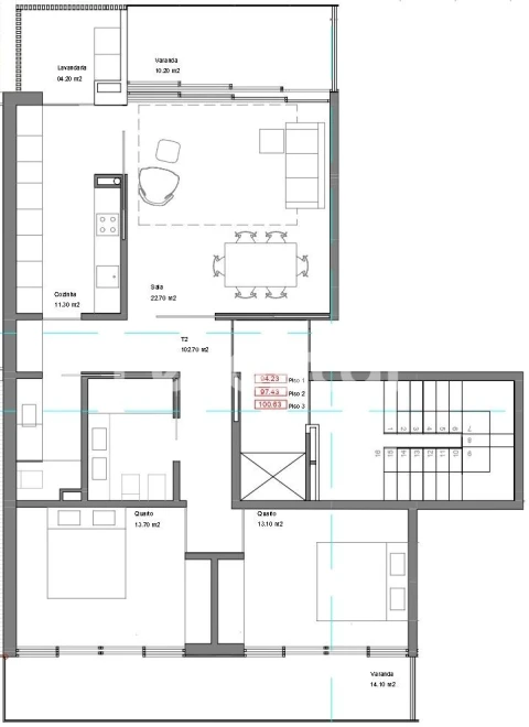 Apartamento T2 para Venda em Madalena