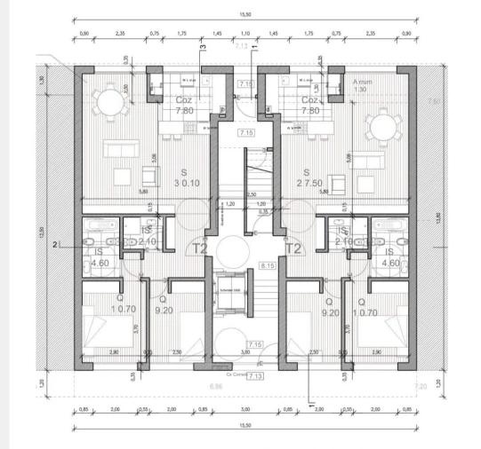 Apartamento T2 para Venda em Montijo e Afonsoeiro Planta 1
