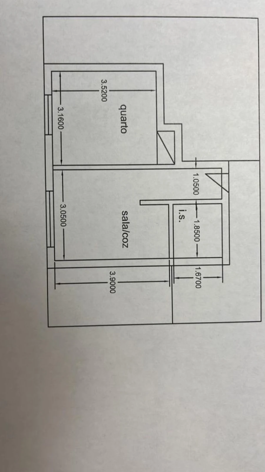 Apartamento T1 para Venda em Corroios Planta 1