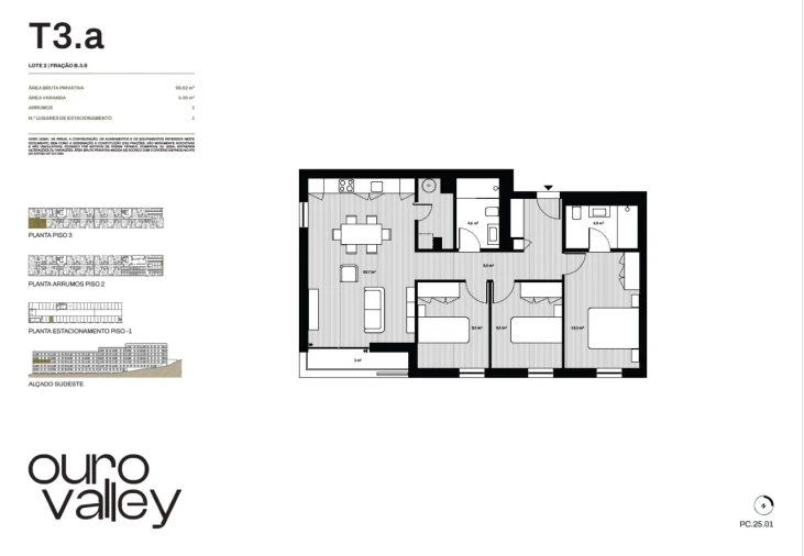 Apartamento T3 para Venda em Rio Tinto Planta 1