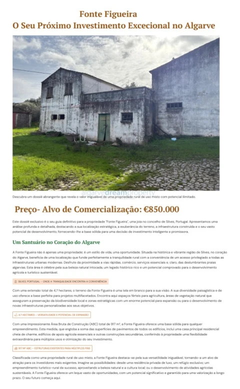Quinta T5 para Venda em São Bartolomeu de Messines