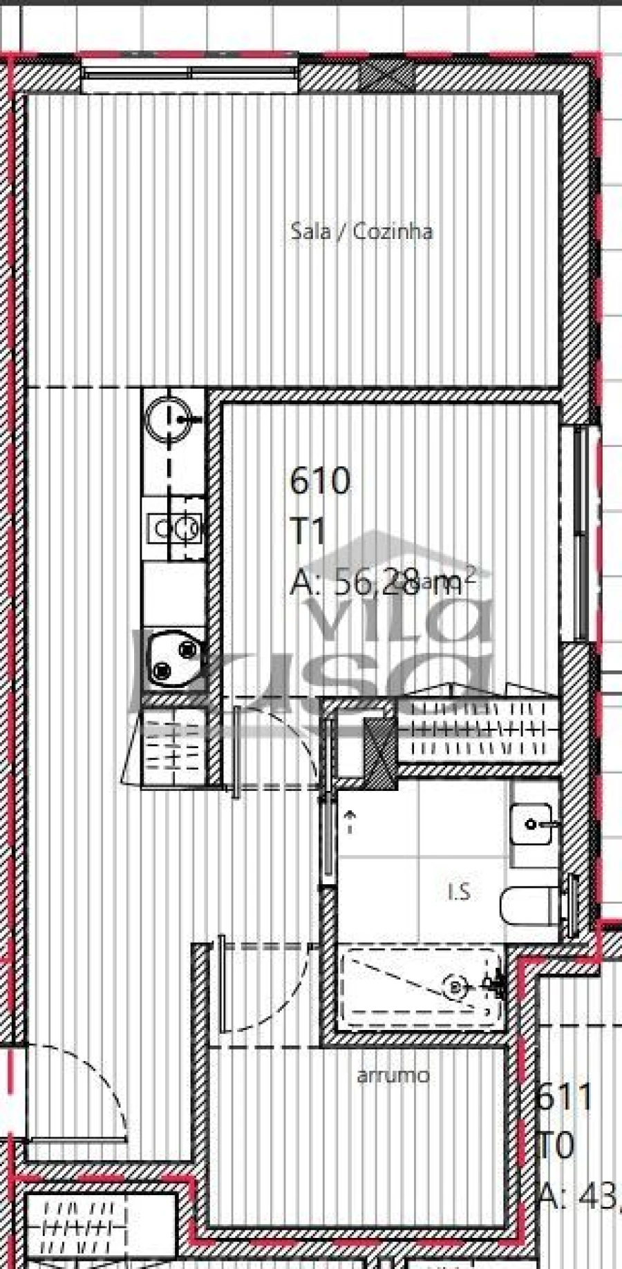 Apartamento T2 para Venda em Mafamude e Vilar do Paraíso Foto 18