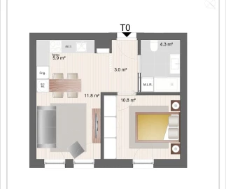 Apartamento T0 para Venda em Paranhos