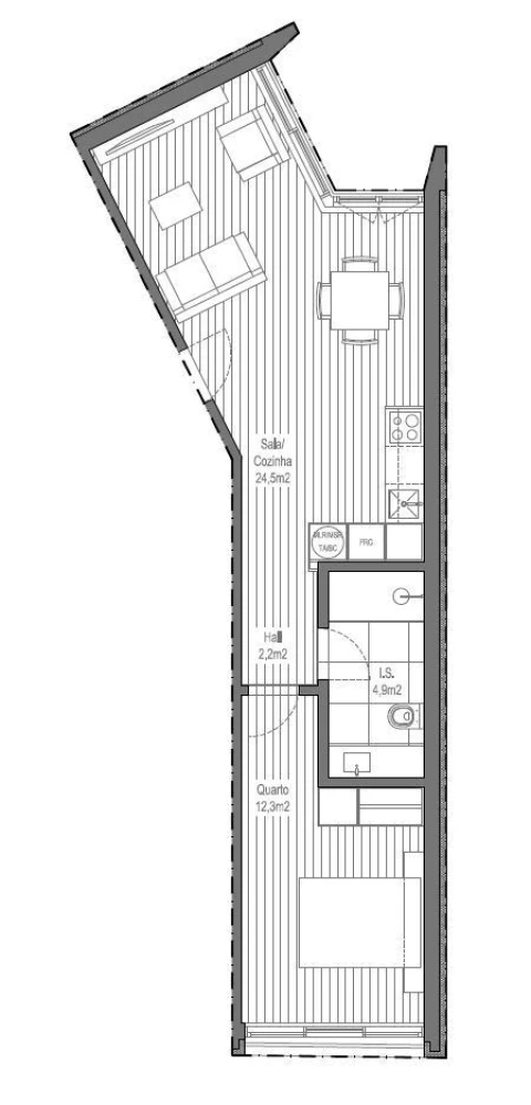 Apartamento T1 para Venda em Paranhos