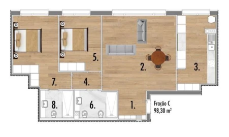 Apartamento T2 para Venda em Silvares, Pias, Nogueira e Alvarenga