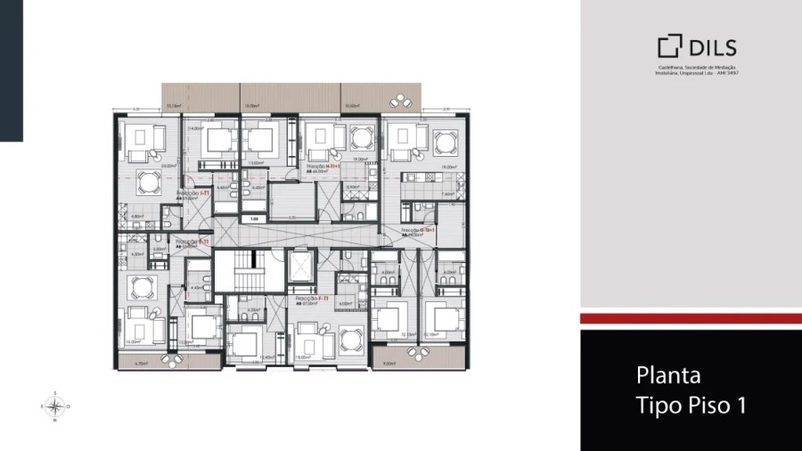 Apartamento T2 para Venda em Santa Marinha e São Pedro da Afurada Planta 1