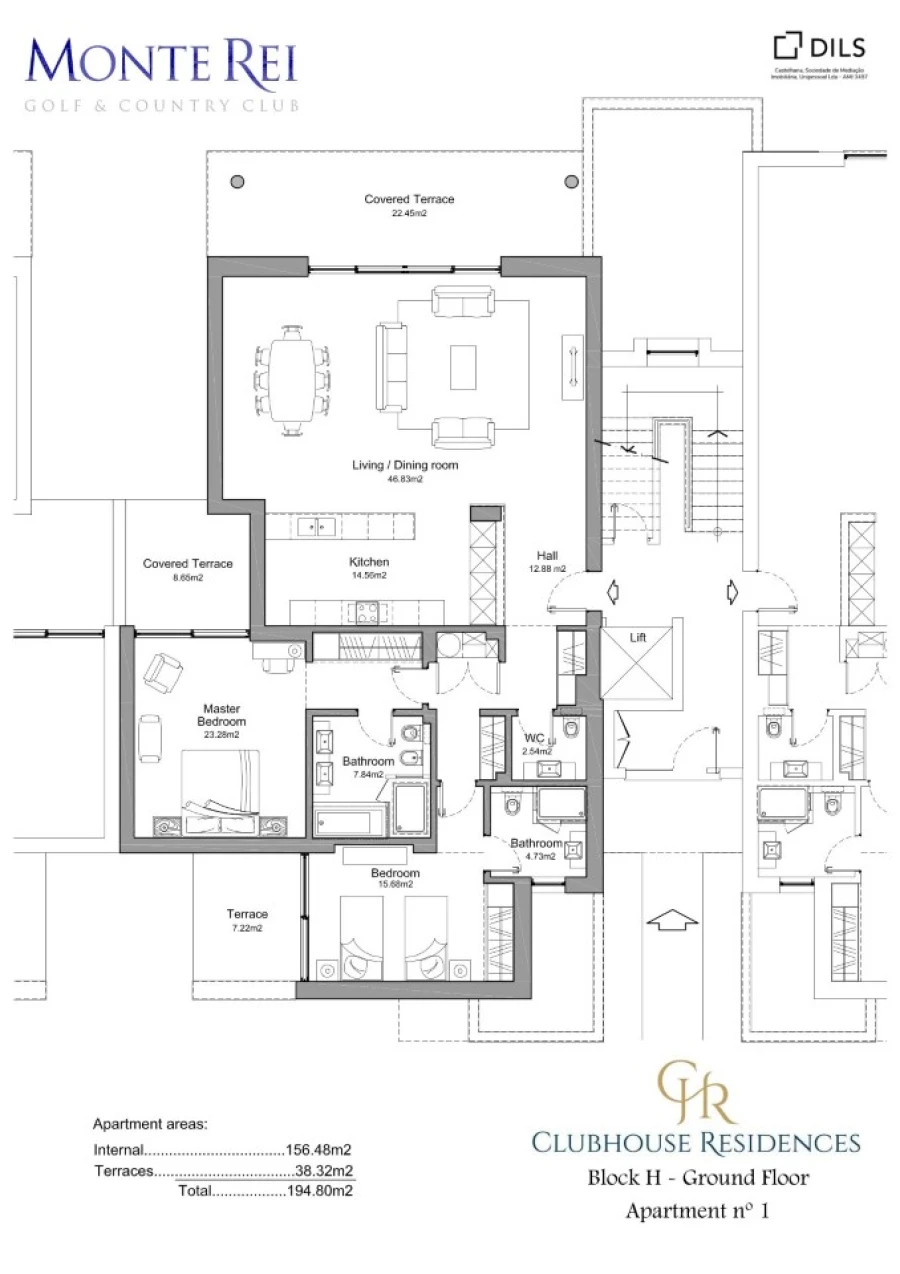 Apartamento T2 para Venda em Vila Nova de Cacela Planta 1