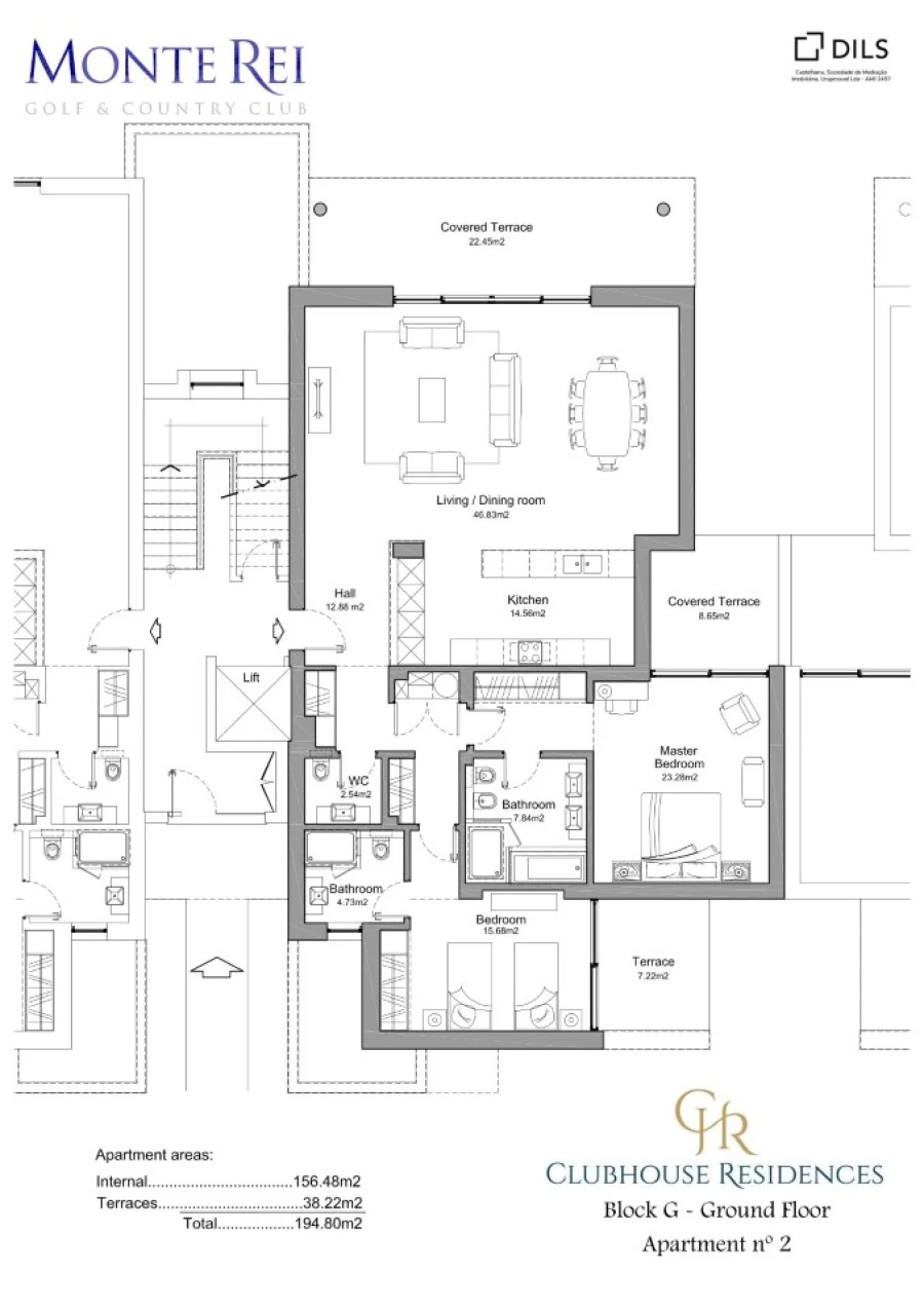 Apartamento T2 para Venda em Vila Nova de Cacela Planta 1