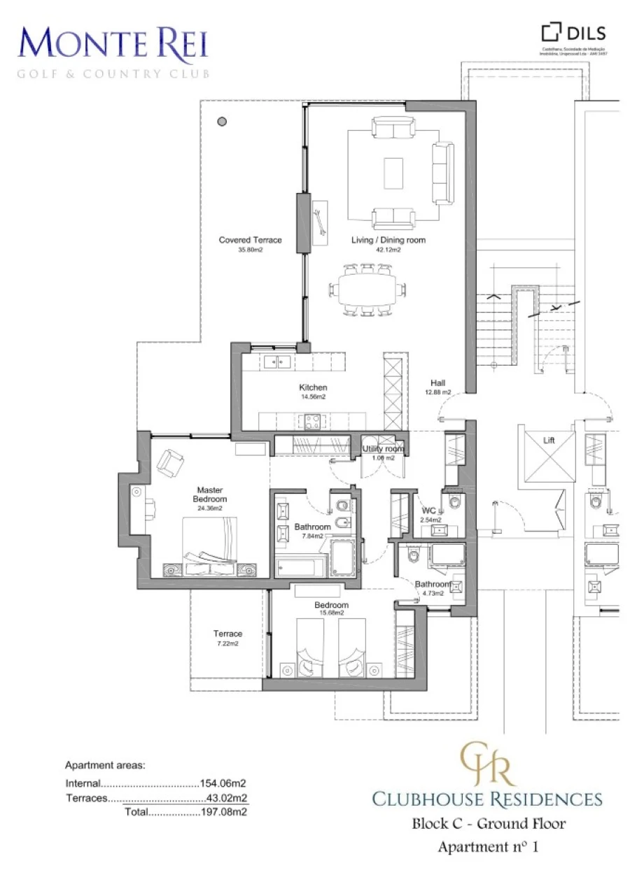 Apartamento T2 para Venda em Vila Nova de Cacela Planta 1