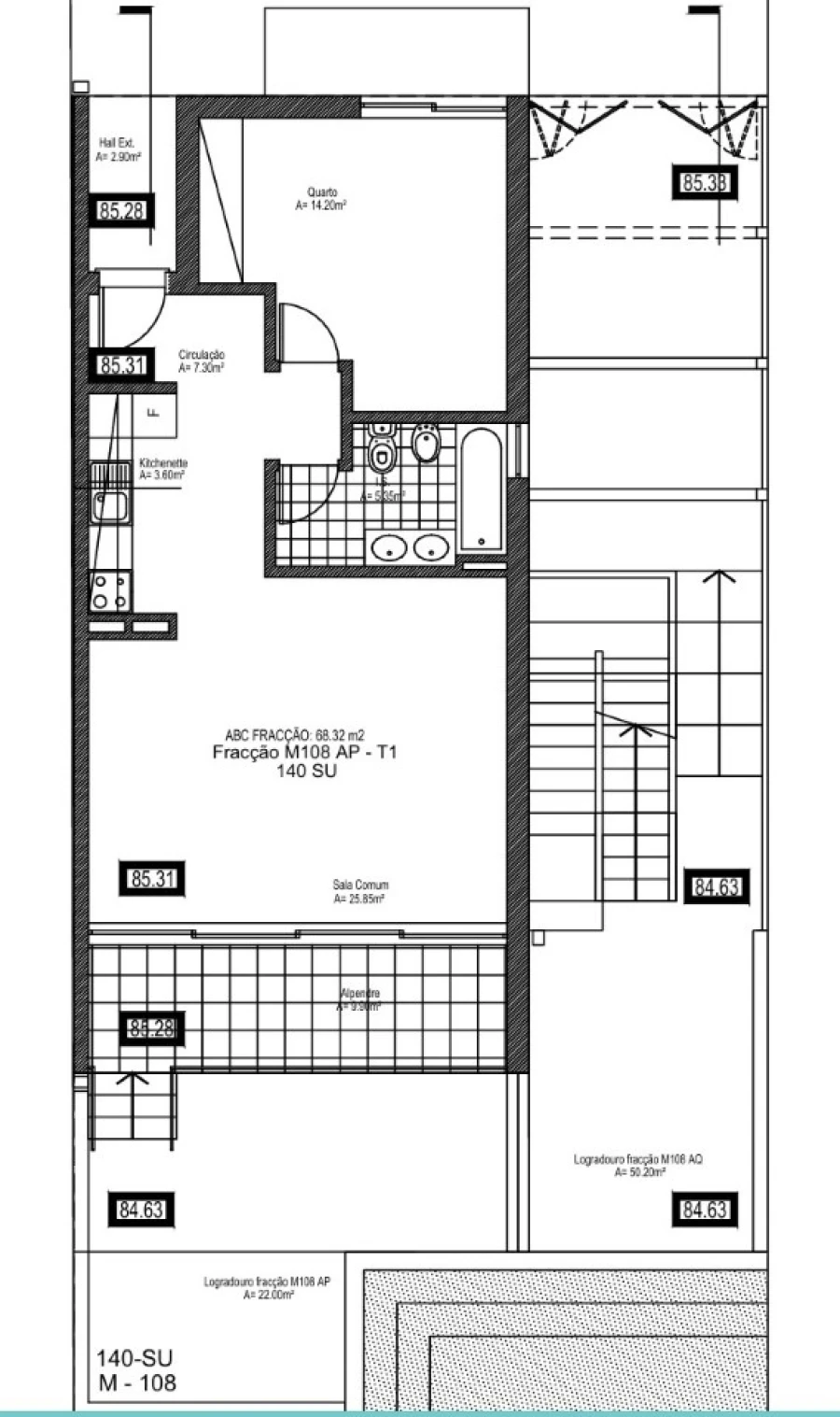 Apartamento T1 para Venda em Quinta do Anjo Planta 1