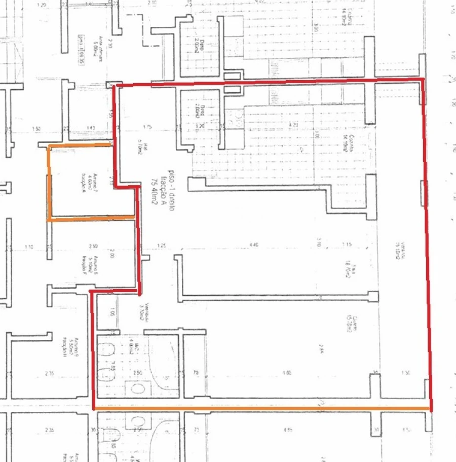 Apartamento T1 para Venda em União das Freguesias de Setúbal Planta 1
