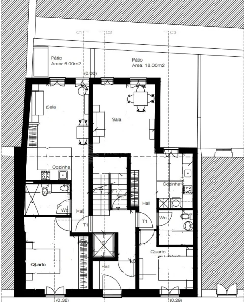 Apartamento T1 para Arrendamento em São Vicente (Braga)